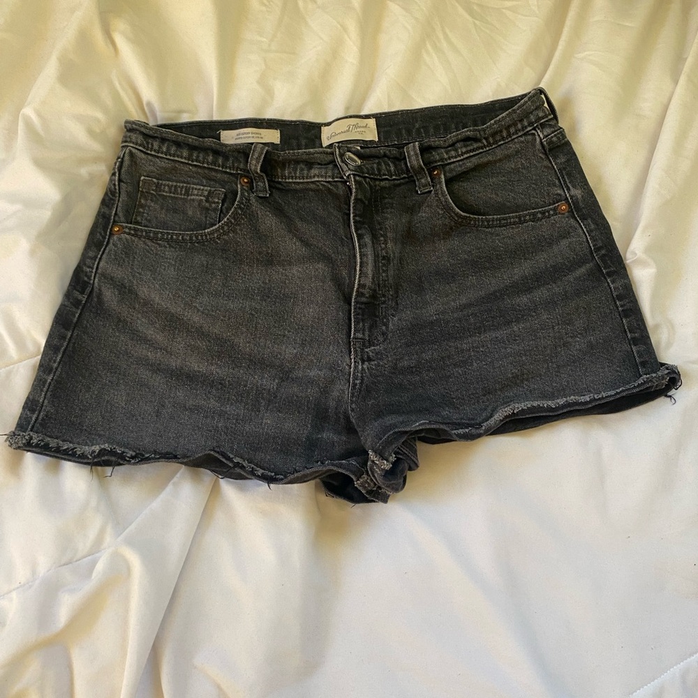 Women's Black Denim Shorts